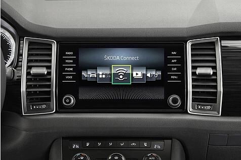 Skoda Kodiaq - die Bildschirmdiagonale liegt bei maximal 9,2 Zoll