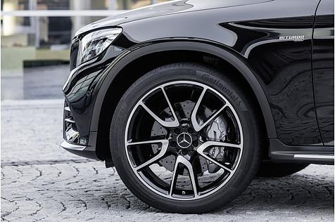 Mercedes AMG GLC 43 Coupé - serienmäßig sind 19-Zöller, doch es geht auch ein bis zwei Nummern größer