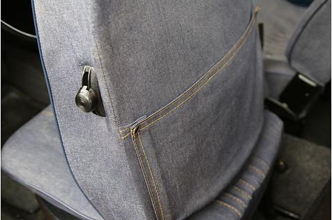 Die Taschen an den Vordersitzen waren Teil der spezifischen Ausstattung