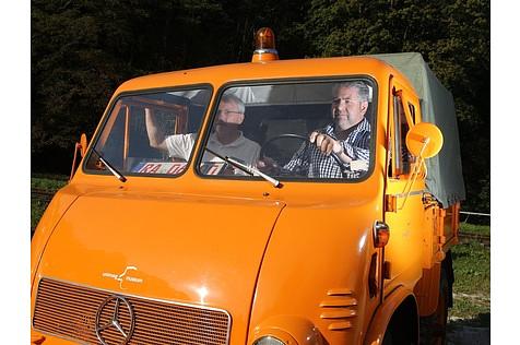 Unimog Baureihe 401 von 1952 - das Fahrzeug war ehemals für die Schweizer Armee unterwegs
