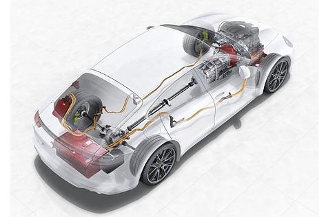 So sind die Antriebsteile im Auto platziert