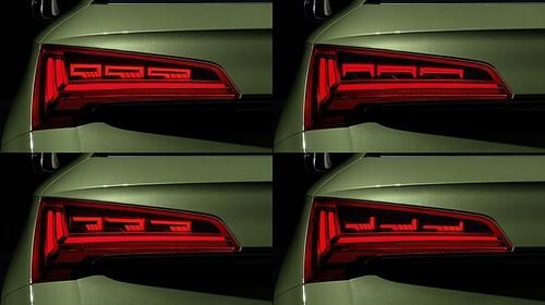 Neue OLED-Rückleuchten-Generation von Audi - Display der Außenhaut 