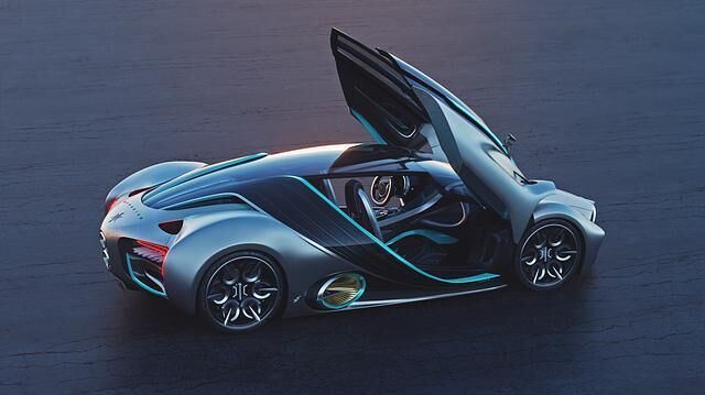 Wie es sich für ein Hypercar gehört, verfügt der nur knapp eine Tonne schwere XP-1 über Flügeltüren