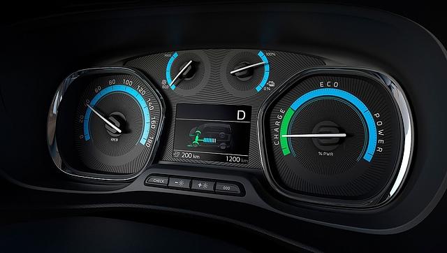 Die Instrumente sind für das Elektromobil angepasst