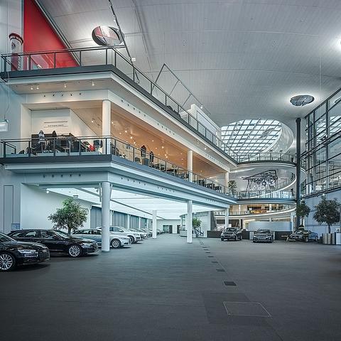Auch im Audi Forum Neckarsulm wird die Neuwagenabholung praktiziert