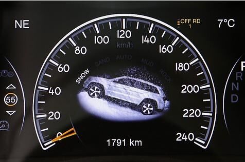 Im Rundinstrument wird der Allrad-Modus angezeigt