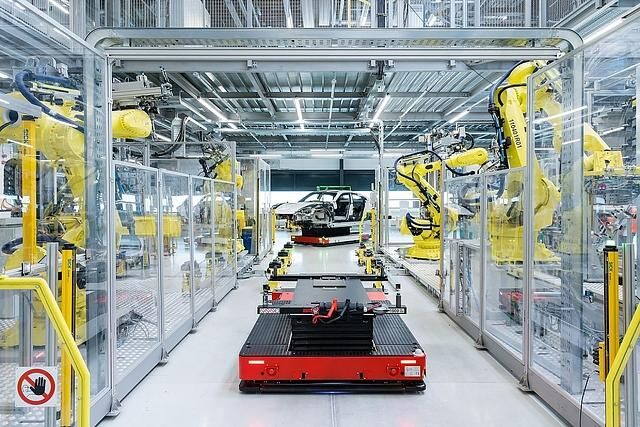 Produktion des Porsche Taycan in Zuffenhausen