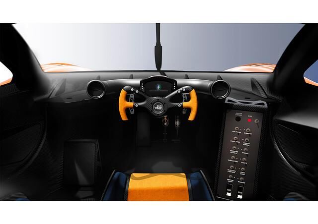 Reduziert auf das Wesentliche: Das Arbeitsplatz im Gordon Murray T.50S