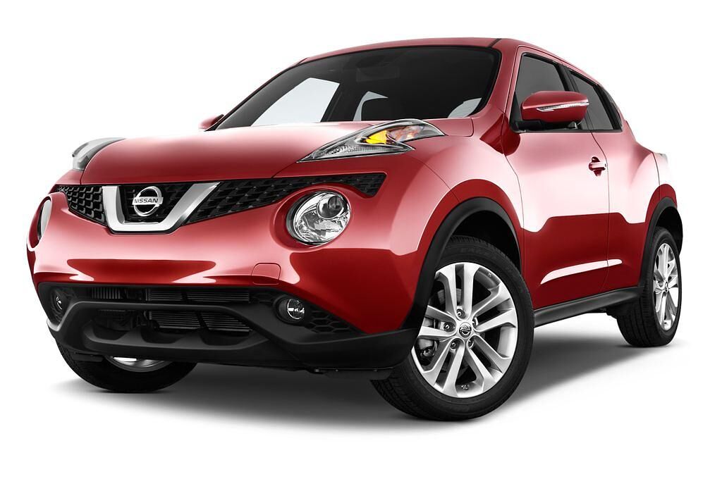 Nissan Juke (Baujahr 2014) Acenta 5 Türen seitlich vorne mit Felge