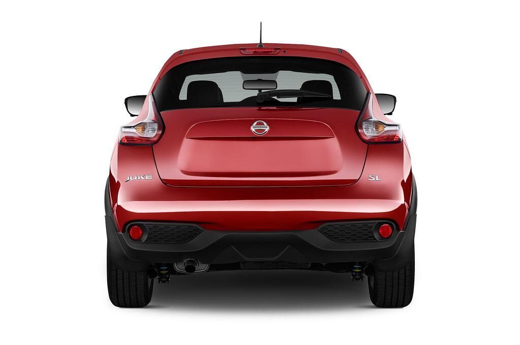 Nissan Juke (Baujahr 2014) Acenta 5 Türen Heckansicht