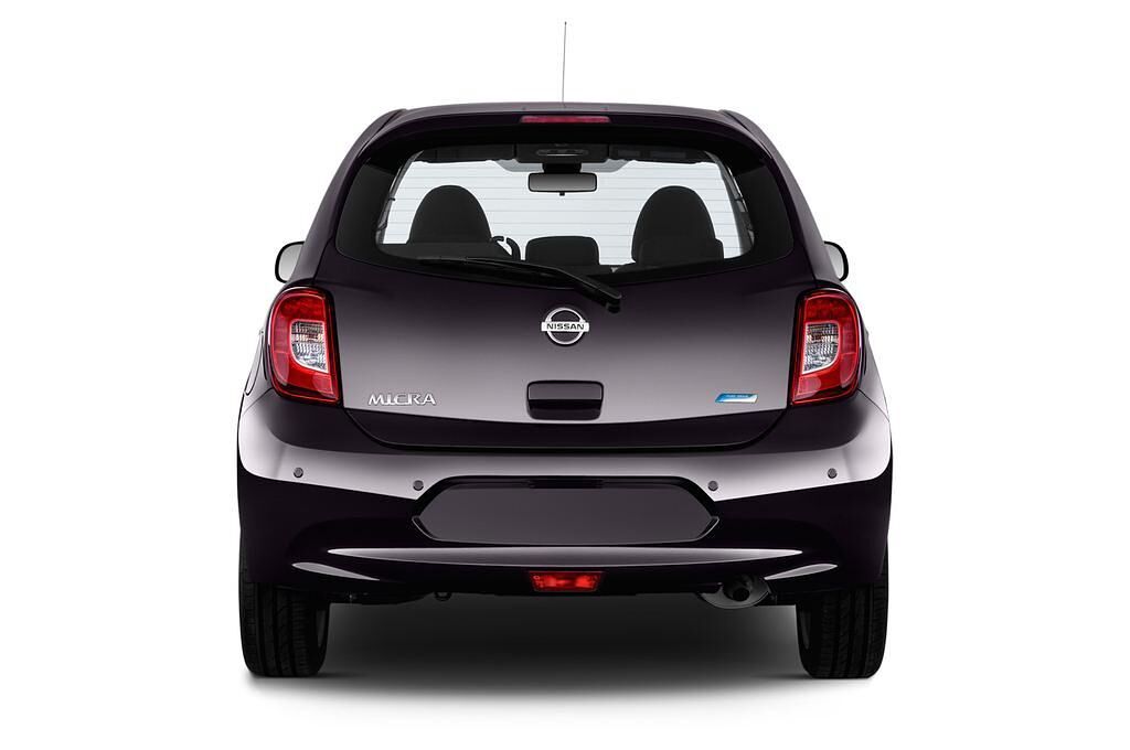 Nissan Micra (Baujahr 2013) Acenta 5 Türen Heckansicht