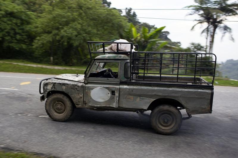 Betagte Land Rover in den Cameron Highlands von Malaysia 2013