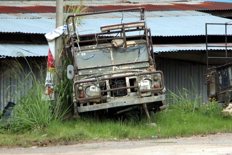 Betagte Land Rover in den Cameron Highlands von Malaysia 2013