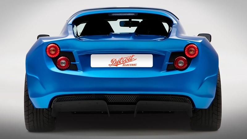 Das Heck Detroit Electric SP:01 ist schöner als das des Exige