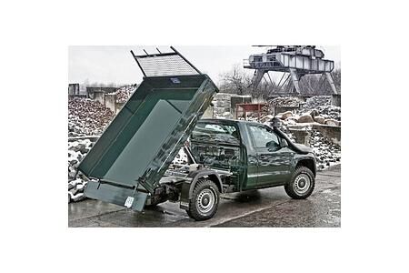 Dreiseitenkipper VW-Amarok auf der BAUMA.