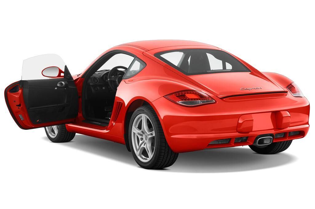 Porsche Cayman (Baujahr 2011) - 3 Türen Tür geöffnet