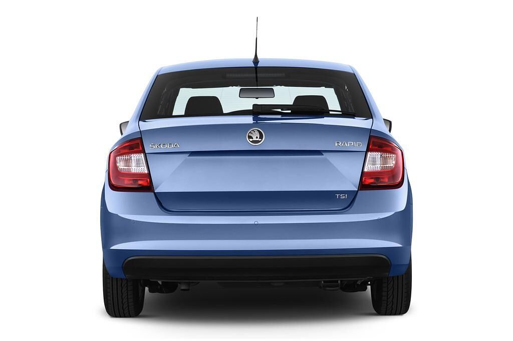 Skoda Rapid (Baujahr 2013) Elegance 5 Türen Heckansicht