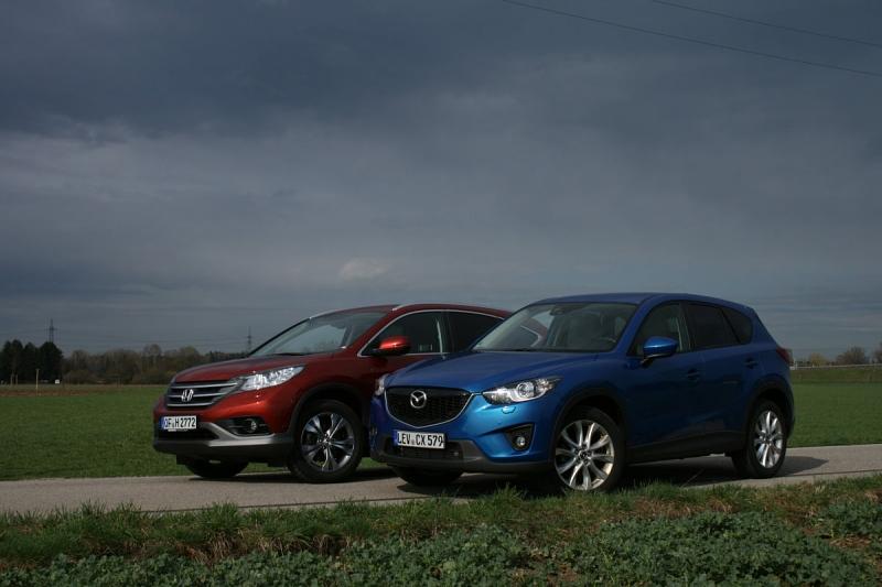 Vergleich Mazda CX-5 2.2 Diesel - Honda CR-V 2.2i D-TEC