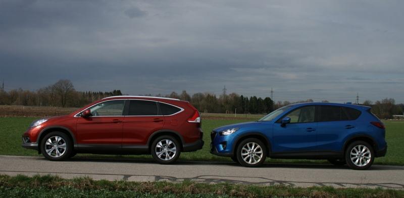 Vergleich Mazda CX-5 2.2 Diesel - Honda CR-V 2.2i D-TEC