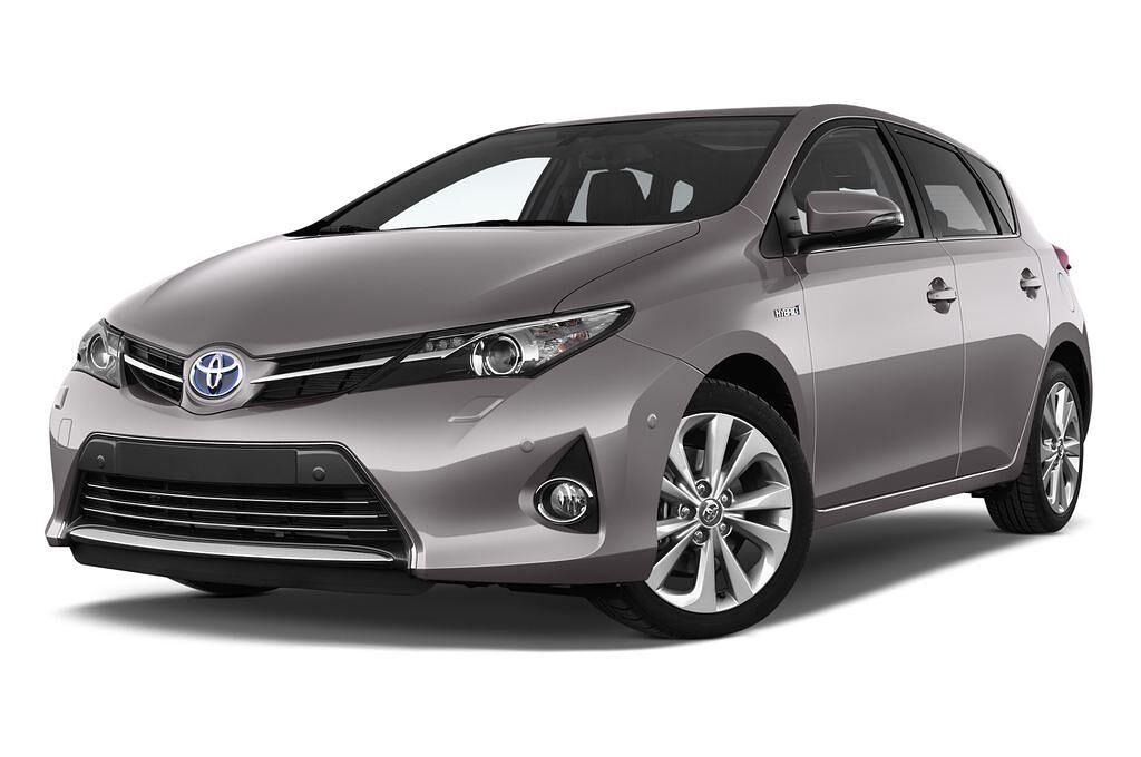 Toyota Auris Hybrid (Baujahr 2013) Executive 5 Türen seitlich vorne mit Felge