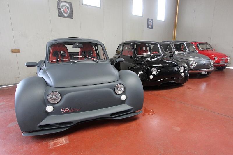 Der Oemmedi Fiat 500 mit Lamborghini-Motor ist das auffälligste Modell der Reihe