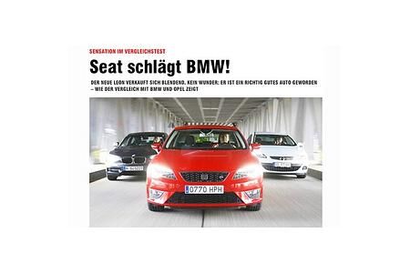 Auto Bild-titelt im Vergleichstest: Sensation – Seat Leon SC schlägt den 1er BMW
