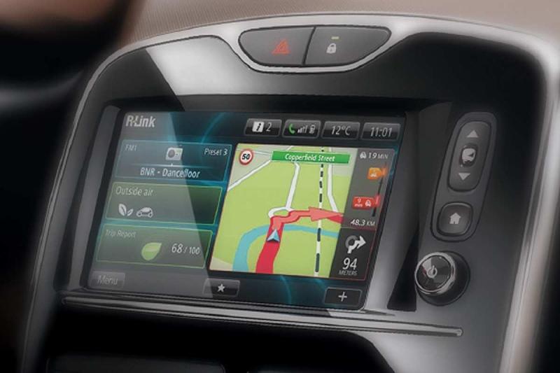 TomTom Software in einem festinstallierten Navigationssystem.