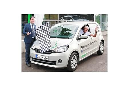 SKODA Citigo CNG: Auf Rekordfahrt durch Europa