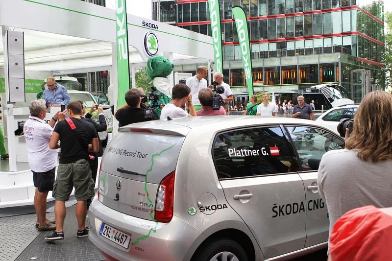 Der Skoda Citigo CNG Green tec Verbrauchsfahrt schafft eine Höchstgeschwindigkeit von 164 km/h