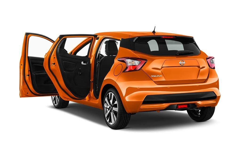 Nissan Micra (Baujahr 2017) Tekna 5 Türen Tür geöffnet
