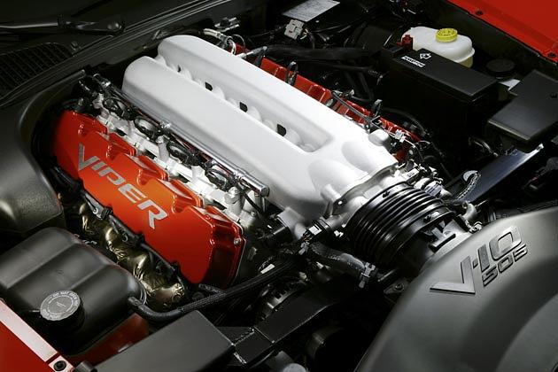 Unglaublich lang: Der 8,3-Liter-V10-Motor der Viper