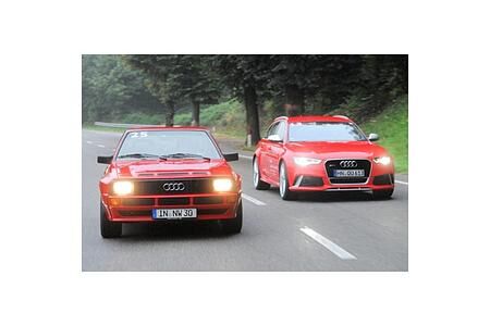 Im Vergleich: Der neue Audi RS 6 Avant und Audi Sport quattro, Baujahr 1984 – unterschätzt das Alter nicht