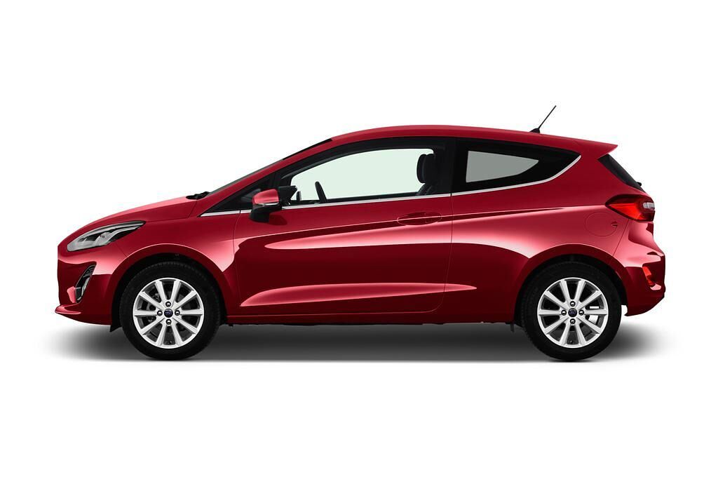 Ford Fiesta (Baujahr 2017) Titanium 3 Türen Seitenansicht