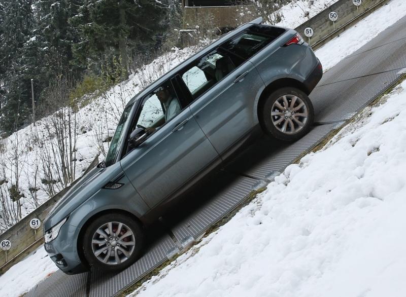 Range Rover Sport SD V8 Modelljahr 2014 - die Sprungschanze herab