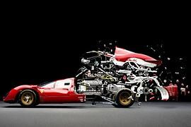 Fabian Oefner zerlegt Auto-Klassiker wie diesen Ferrari 330 P4 aus 1967
