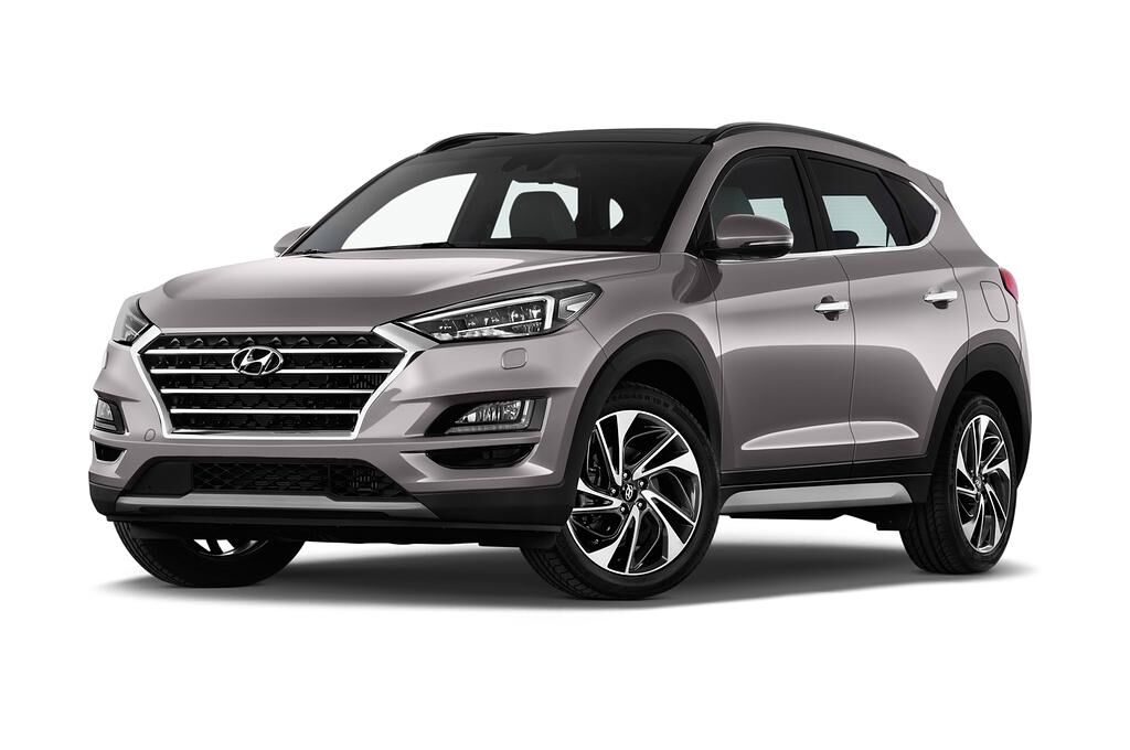 Hyundai Tucson (Baujahr 2019) Premium 5 Türen seitlich vorne mit Felge