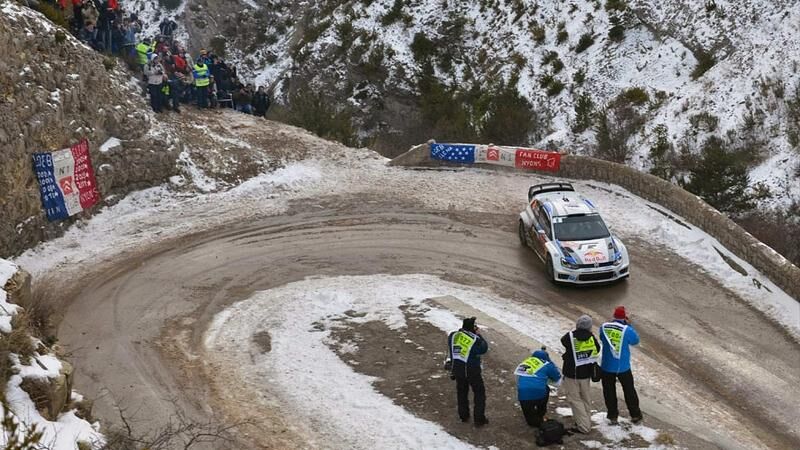 Das Hinterland von Monte-Carlo ist im Januar oft verschneit und rutschig.