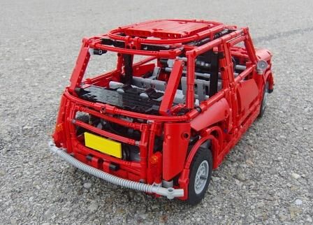 Mini Cooper aus Bausteinen