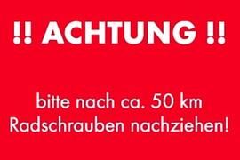 Nach Reifenwechsel ist ein deutlicher Warnhinweis Pflicht!
