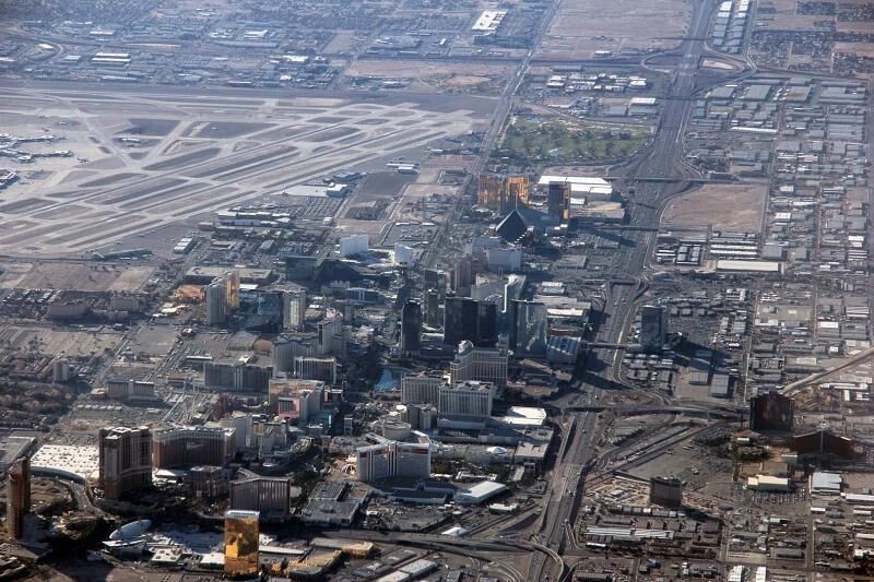 Las Vegas von Norden nach Süden.