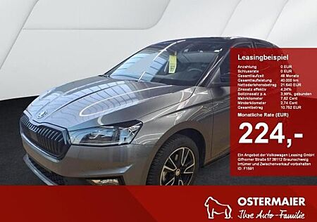Skoda Fabia Monte Carlo 1.0TSI NAVI.FernA.ViCo.ASSIST.LED.SHZG.WSS/LKR-HEIZ.SMARTLINK.KESSY.PDC