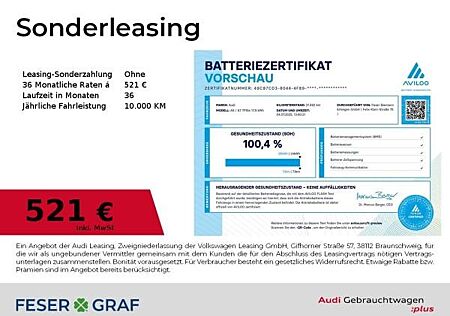 Audi A6 Av. 55 TFSI e qu. S line Ext. AHK Matrix Pano