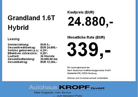 Opel Grandland 1.6T Hybrid AHK,Sitzbelüftung,Navi