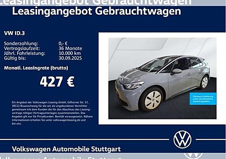 VW ID.3 Volkswagen Pro Navi Kamera Stdhzg ACC LED SHZ
