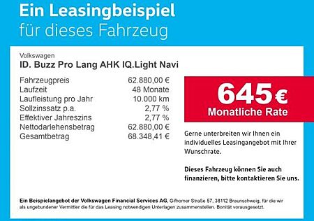 VW ID.BUZZ Volkswagen ID. Buzz Pro Lang AHK IQ.Light Navi Bluetooth LED
