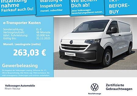 VW T6 Transporter Volkswagen Transporter e- Kasten BEV 1-Gang Wärmepumpe Klima LED uvm