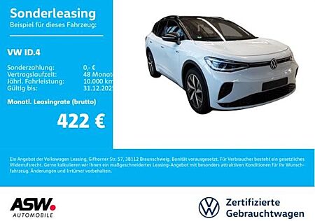 VW ID.4 Volkswagen GTX 4Motion LED NAVI AHK RFK ACC WÄRMEPUMPE / 0,25% Versteuerung