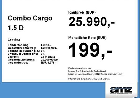 Opel Combo Cargo 1.5 D XL *AKTIONSPREIS*