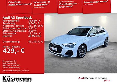 Audi A3 Sportback S line 40TFSIe HUD KAM NAV SONOS