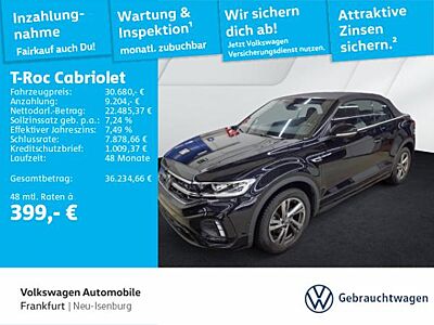 Volkswagen T-Roc Cabriolet 1.5 TSI DSG R-Line Navi AHK Spurwechselassistent LED Heckleuchten Sitzheizung DAB+